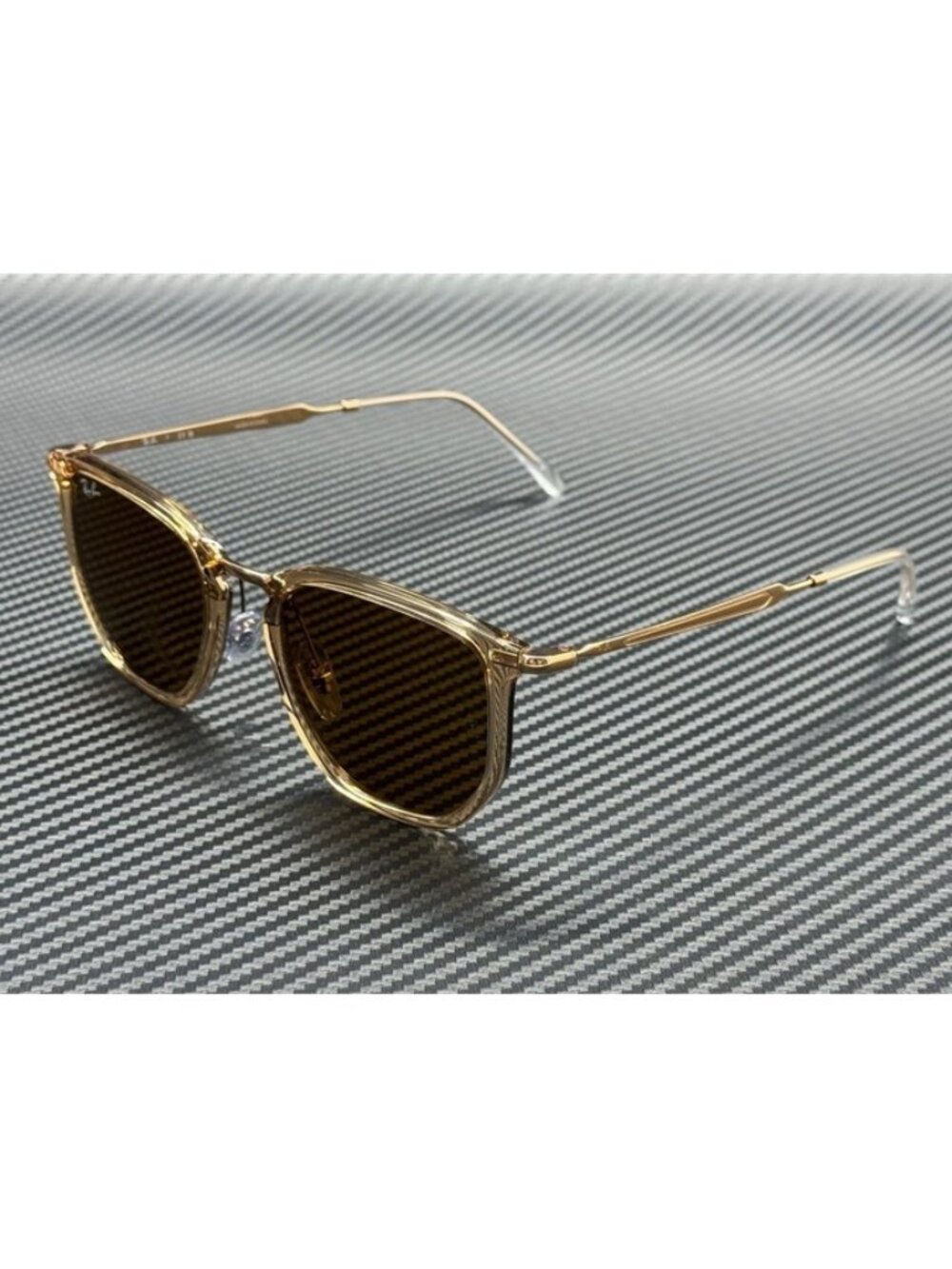 New Ray-Ban Men Transparent Beige Sunglasses 50-20-145